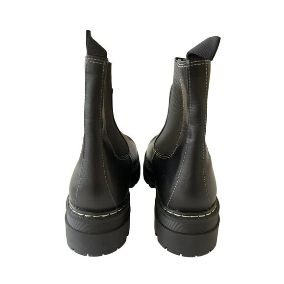 Marc Fisher Patrick Black Leather Chelsea Boots Lug Sole Elastic Sz 6 NEW - Picture 5 of 8